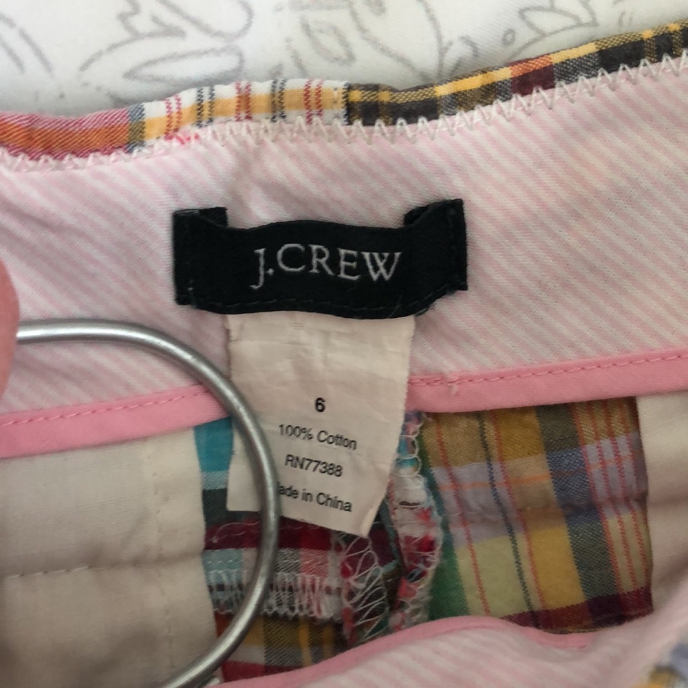 J Crew Shorts Plaid - Size 6. 3-inch inseam - Picture 2 of 8